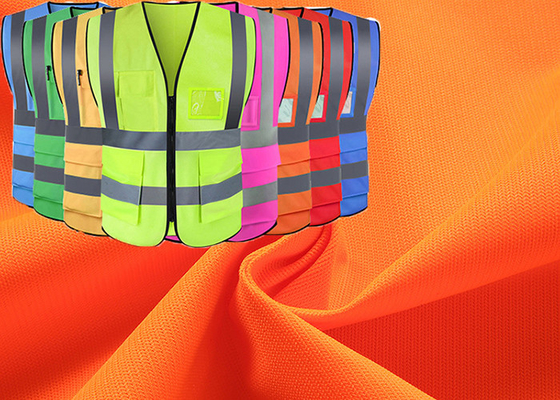 Reflective Safety Vest Fluorescent Material Fabric For Work Wear